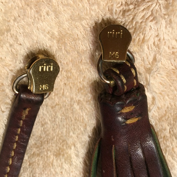 DOONEY & BOURKE Leather Tassel and Zipper Pull Strap Key Fob Bag Charm - Picture 9 of 11